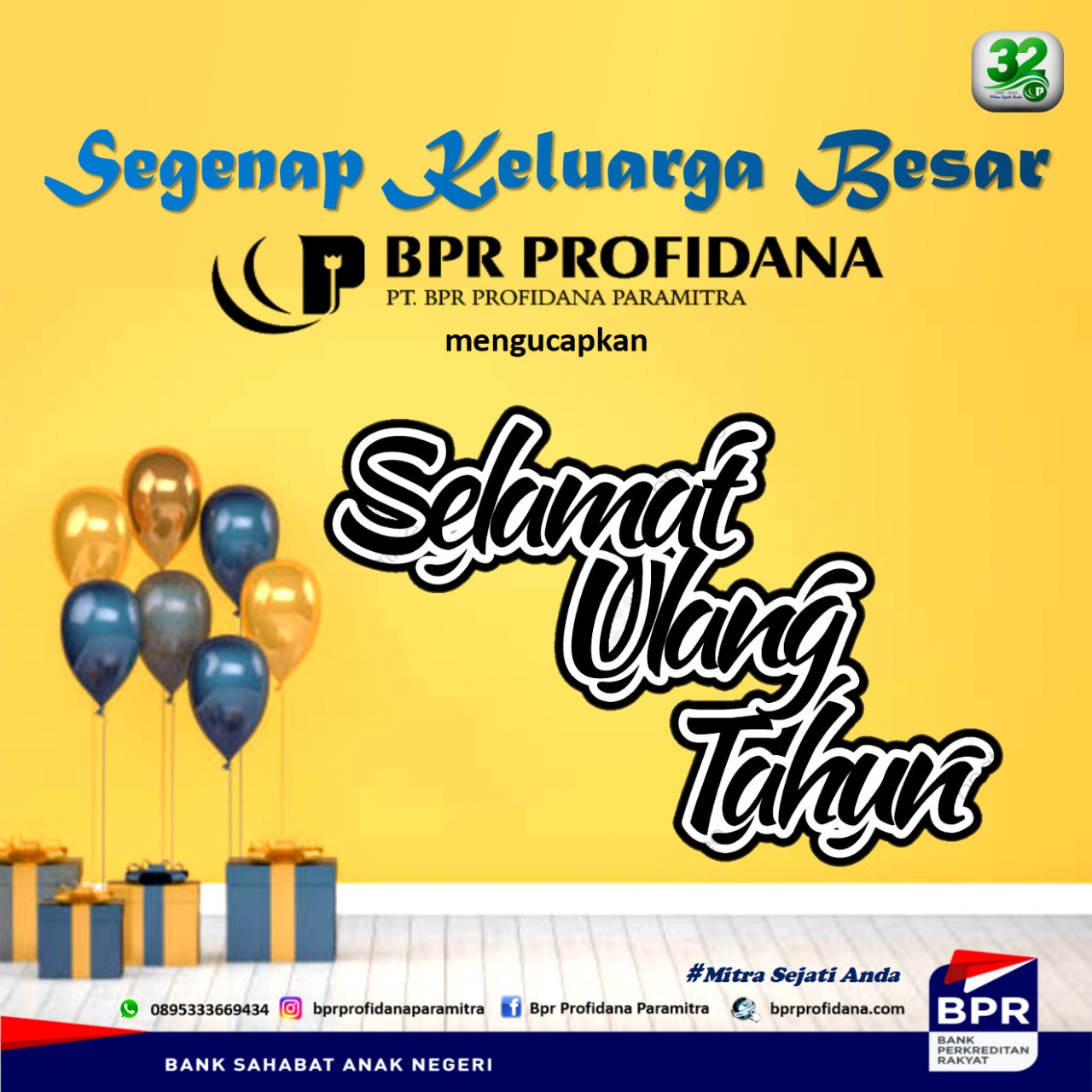 Selamat Ulang Tahun Untuk Nasabah BPR PROFIDANA PARAMITRA